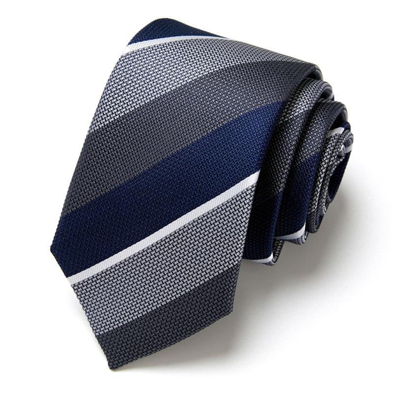 Men'S Business Tie Hand-Typed Professional Dress Interview Tie Men'S Polyester Silk