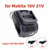 Makita 18V/21V Lithium-Ion Battery Charger, EU Plug Replacement