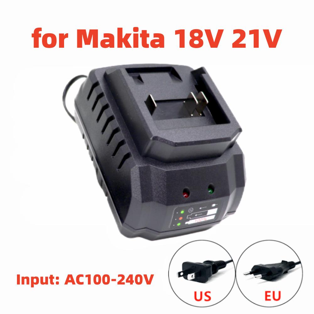 Зарядное устройство Makita 18V/21V Li-ion, сменный штекер EU