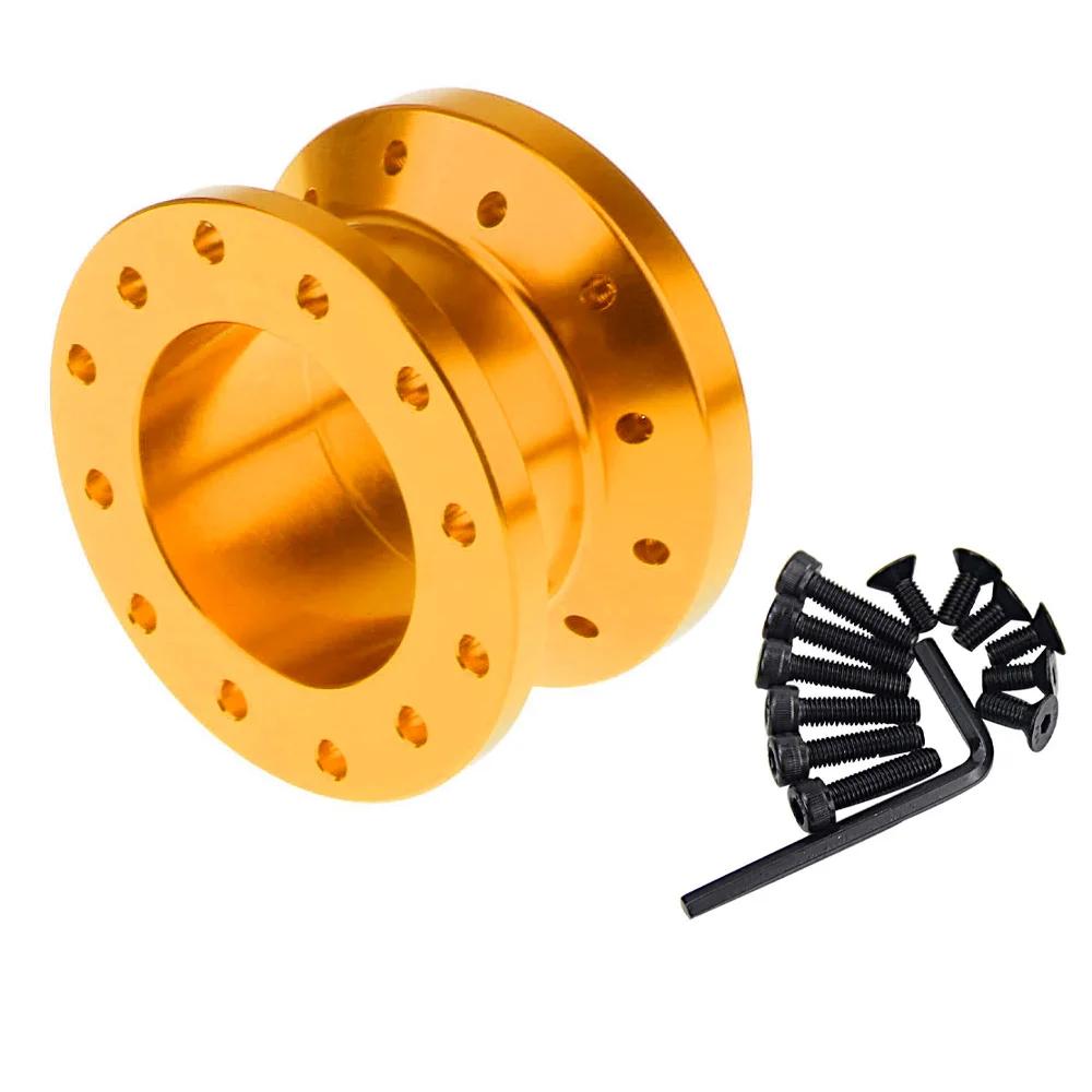 Universal Car Steering Wheel Heightening Device 5CM 12 Holes Steering Wheel Spacer Extension Adaptor Modification Accessories золотой