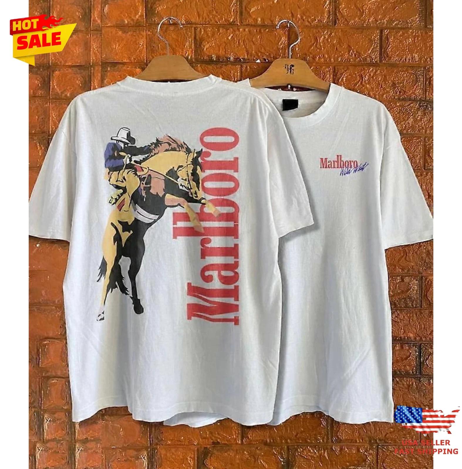 

Vintage 1990s Marlboro! Man shirt Cowboy T-Shirt 4XL