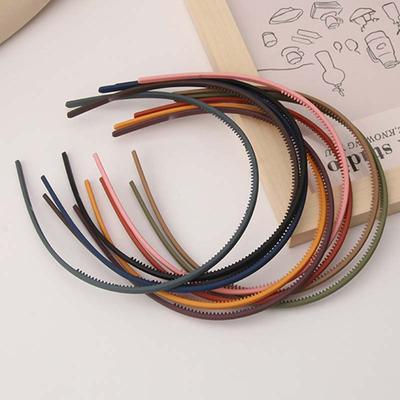 Super Všestranná Matná Texturovaná Čelenka Cukrově Barevná Ultrajemná Čelenka se Zuby Protiskluzová Sponka do Vlasů Jednoduché Vlasové Doplňky Ženy