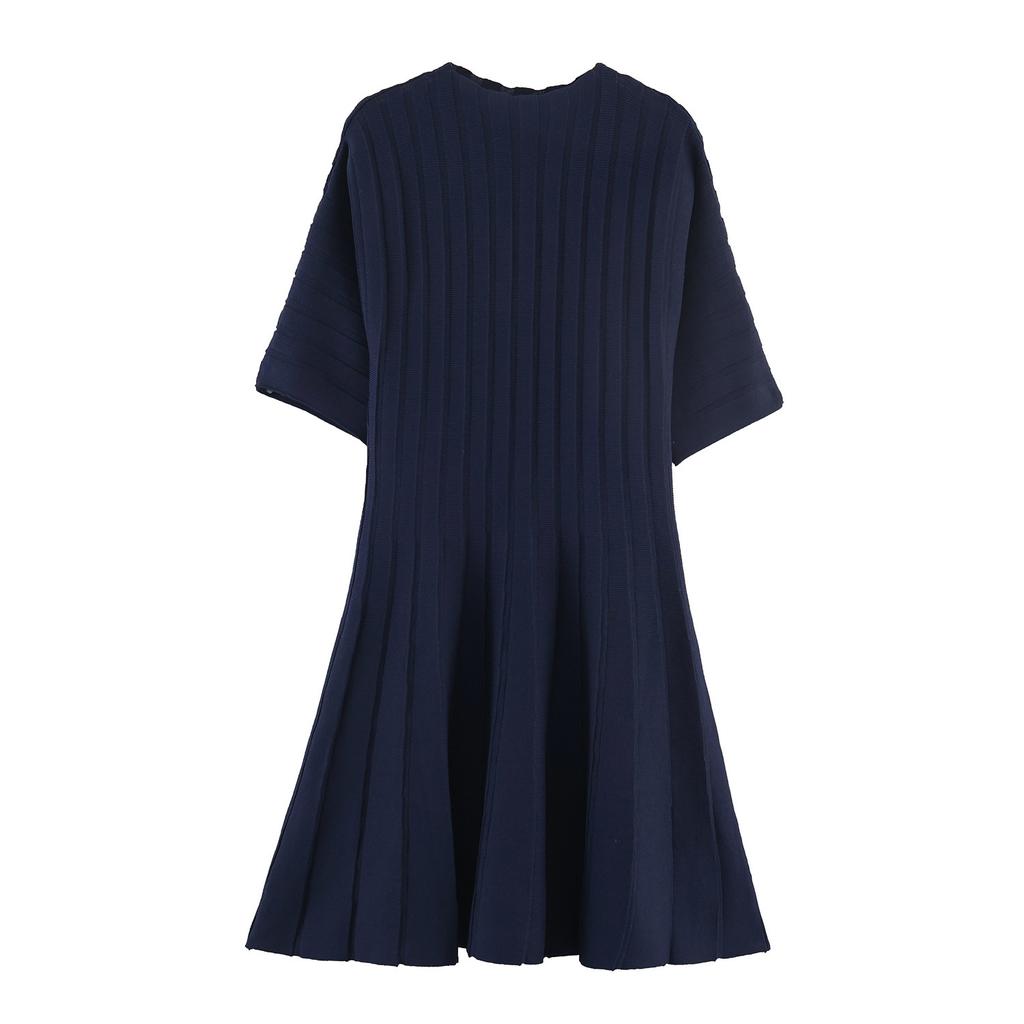 Popular Spring New Temperament Elegant Wind Bubble Short Sleeve Thread Knitted Short Dress