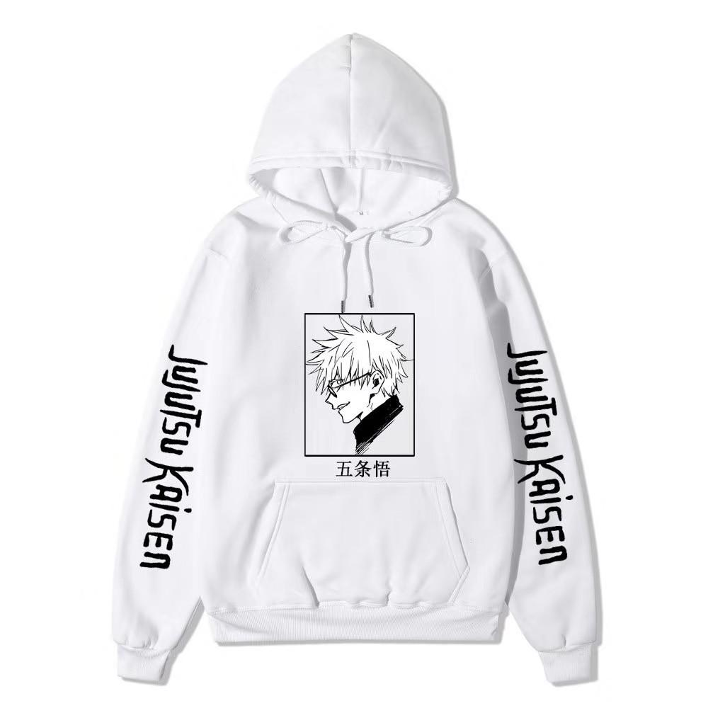 Jujutsu Kaisen Gojo Satoru Hoodie Unisex Fleece Sweatshirt Anime Print Autumn Winter Casual Pullover