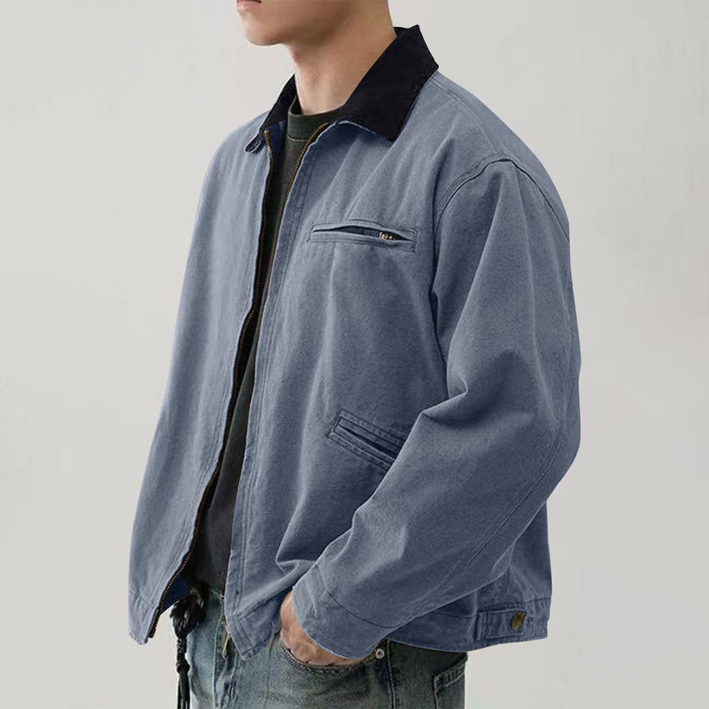 Men's Color Camouflage Outdoor Sports Jacket Men's Pocket Button Casual Jacket