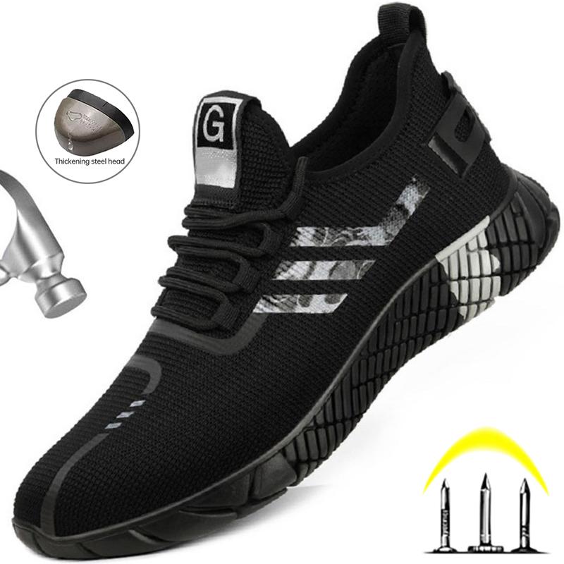 

Indestructible Work Shoes Sneakers Men Boots Anti-puncture Women Safety Shoes Men Anti-smash Work Boots Steel Toe Shoes Footwear