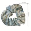 1pc Elegant Floral Cloud Print Fabric Hair Scrunchie for Women, Single Piece, Scrunchies for Hair