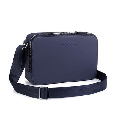 Męska casualowa pionowa torba crossbody na ramię - Jednokolorowa teczka biznesowa