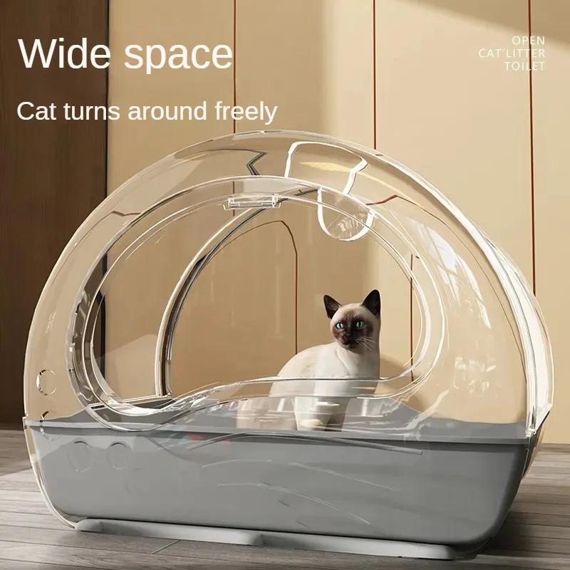 Closed Deodorant Cat Litter Box Pet Sand Box Space Capsule Modeling Sand Box Cat Drawer Design Toilet Cat Cleaning Supplies