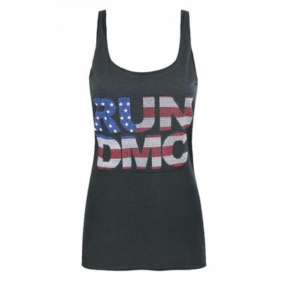Womens/Ladies Run DMC USA Diamante Tank Top