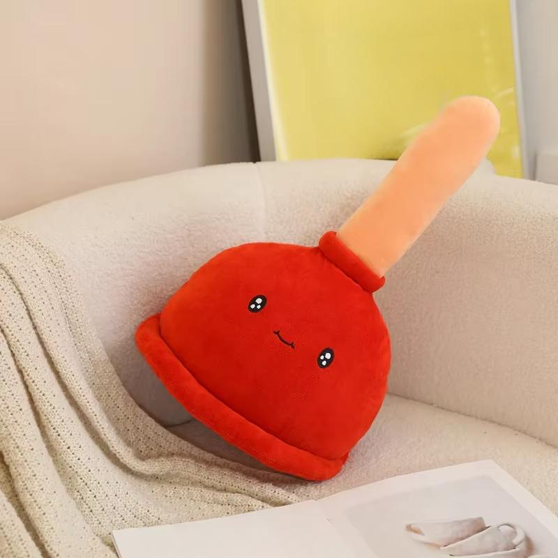 Funny Toilet Cleaner Plush Toys Creative Poop Plunger Stuffed Doll Friends Kawaii Room Decoration Birthday Gift for Friends