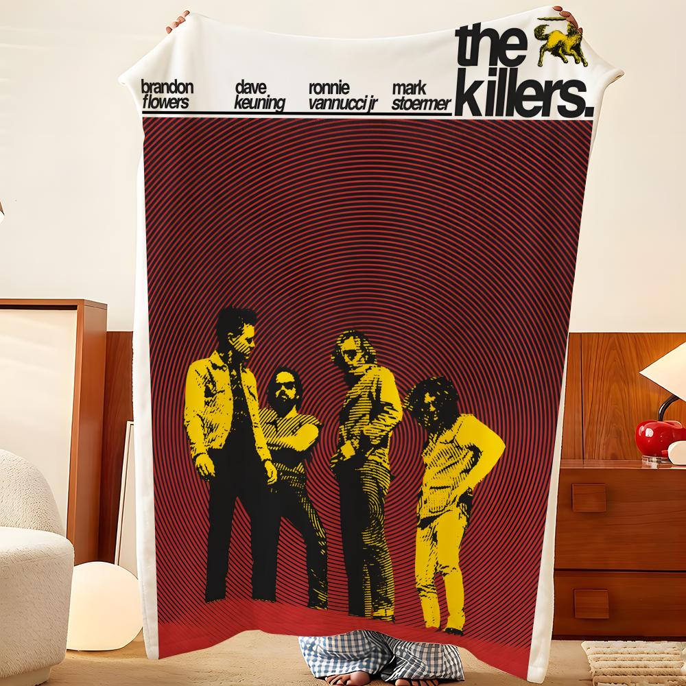 Music T-The K-Killers Throw Flannel Throw Blanket, Lightweight Cozy, Durable Washable cute Cool