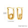 Minimalist Gold Color U-Shape Earrings for Women, Stainless Steel Irregular Geometric Hoop Earrings, Party Fashion Chic Jewelry