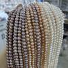 1String, Purple Pink White Natural Freshwater Pearls Beads for Jewelry Making DIY Crafts (Beads 7-8mm, Length 36cm)