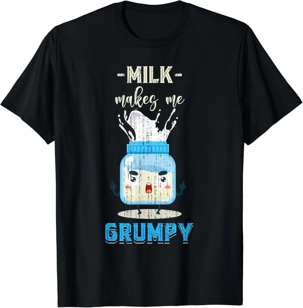 Funny Milk Dairy Free Grumpy Lactose Intolerant Lactose Free Gift Unisex T-Shirt