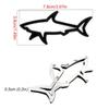 1Pcs 3D Metal Hollow Fish Shark Emblem Badge Decals for Car Motorcycle Computer Decals Car Styling Sticker Car Accessories