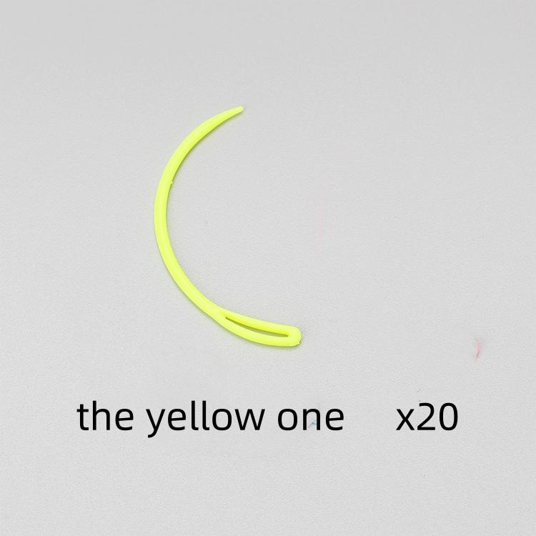 

Красочные пластиковые изогнутые иглы 20 шт./1 упаковка пластиковые швейные иглы DIY вязальные спицы жёлтый