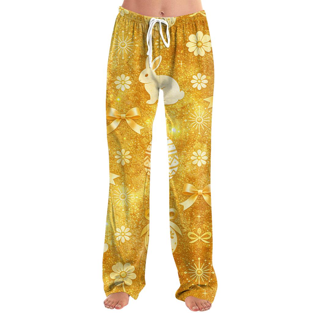 Modische lockere Freizeit-Hose für Damen mit Easter-Cartoon-Print