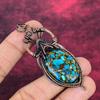 Copper Chrysocolla Gemstone Pendant Copper Wire Wrapped Jewelry Anniversary Gifts