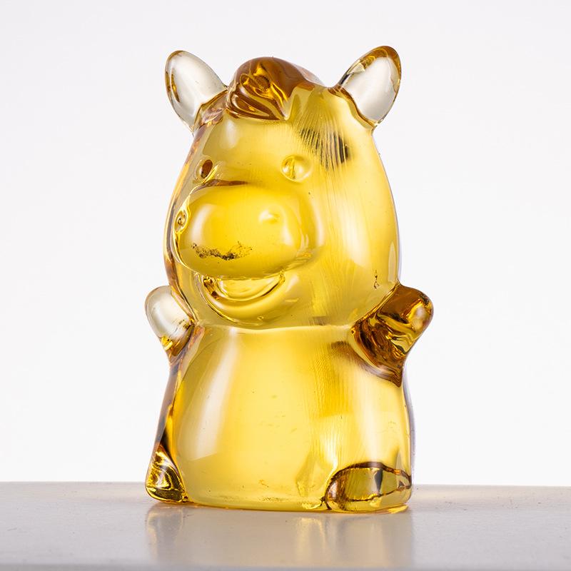 2026 New Style Colored Glaze Chinese Zodiac Horse Ornament - Creative Desktop Decoration