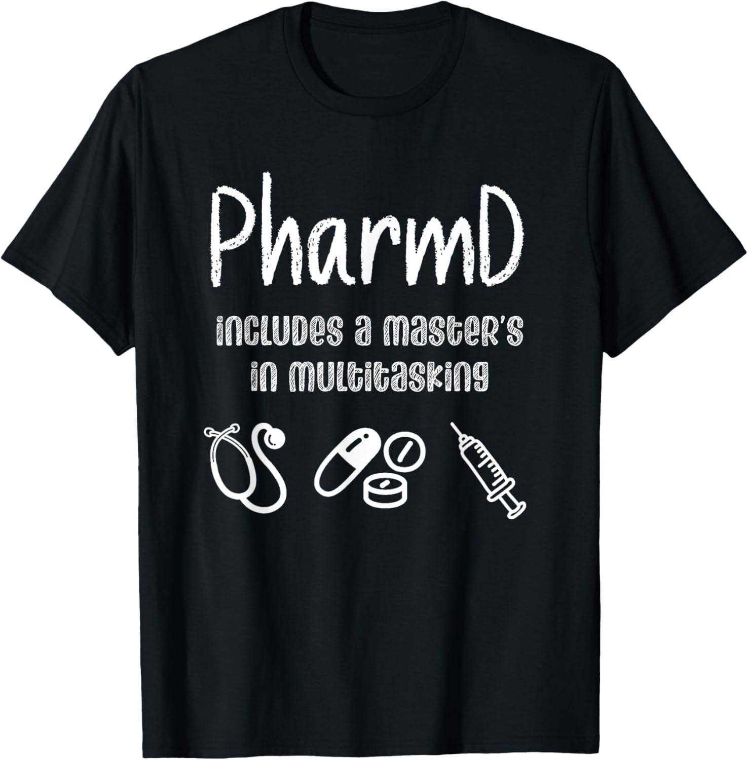 PharmD Student Pharmacy Humor School Graduation White Coat T-Shirt S разноцветный
