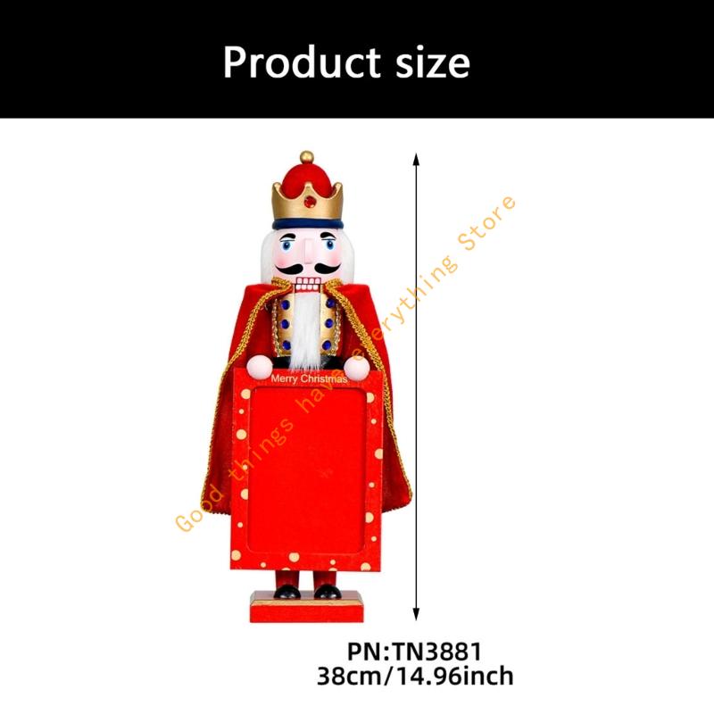 Christmas Nutcrackers Ornament Wooden Nutcrackers Christmas Decorations Figures Puppet Home Decors for Christmas Desktop 55KF