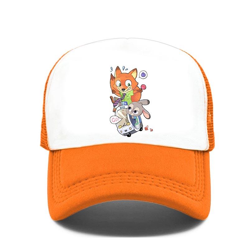 Cartoon Anime Print Baseball Cap Zootopia Judy Nick Sun Mesh Hat Men Women Adjustbale Summer Trucker Hat Outdoor Casual Golf Cap