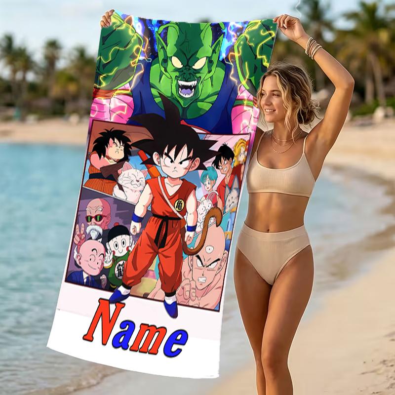 Customizable Personalized Beach Towels Dragon Ball Themed designs.Suitable for the Beach, Yoga, Sports;ideal As Beach Accessories