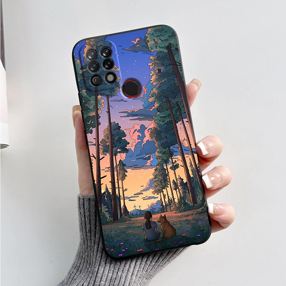 For Tecno Pova Case LD7 LD7j Fashion Marble Cover Matte Phone Case For Tecno Pova Soft Silicone Fundas 6.8'' Back Cover Bumper
