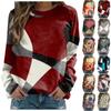 Women's Casual Fashion Floral Print Long Sleeve Round Neck Pullover Top Long Sleeve Hoodie Spring Print Top T-Shirt