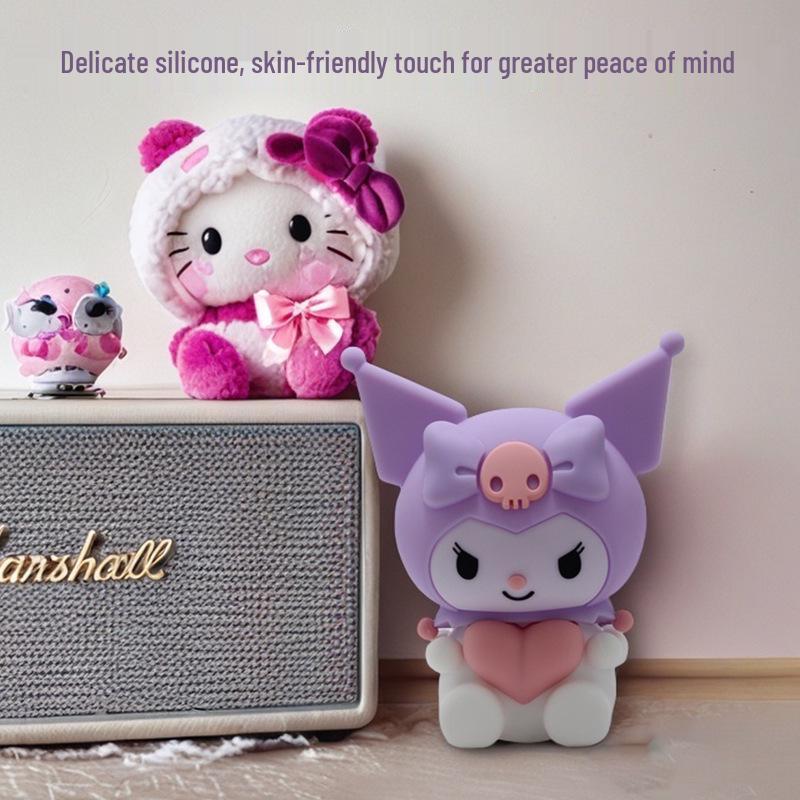 Kuromi USB Rechargeable Silicone Night Light - Sanrio Bedside Lamp & Sleep Companion