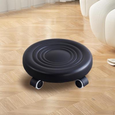 Low Height Rolling Stool Foot Rest with Wheels Movable Thickened Cushion Step Stools Roller