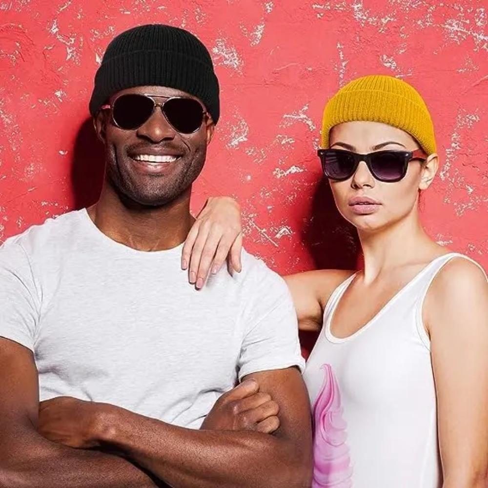 Men And Women Wool Beanie Hat Skullies Beanies, Solid Fashion Simple Warm Trendy Autumn Winter Design, For Daily Casual Wear