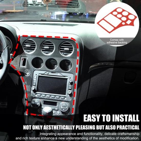 Piano Black Center Multimedia Trim Sticker For Alfa Romeo 159/Brera/Spider 04-11