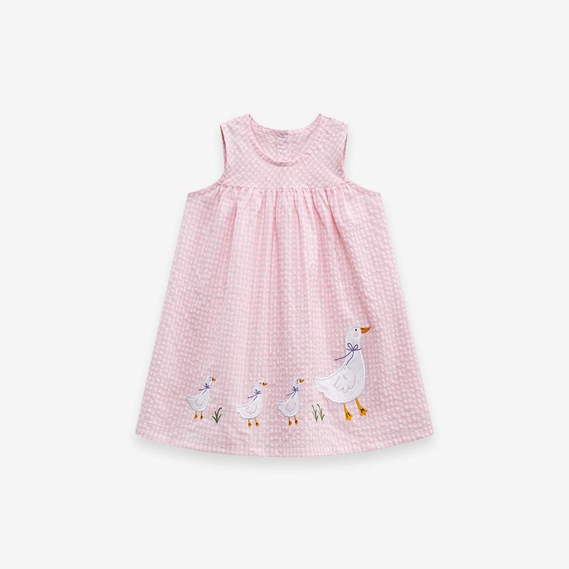 Girls Pinafore Dresses, Summer Children s Sleeveless Dresses, Cute Girls Dresses 2Y(90cm) синий