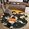 1pc Anime Cartoon Design Round Carpet for Office Chair Mat, NonSlip Rug Suitable for Home Decor, Living Room, Bedroom
