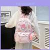 Print Nylon Backpack With Expandable Compartment For School Students**