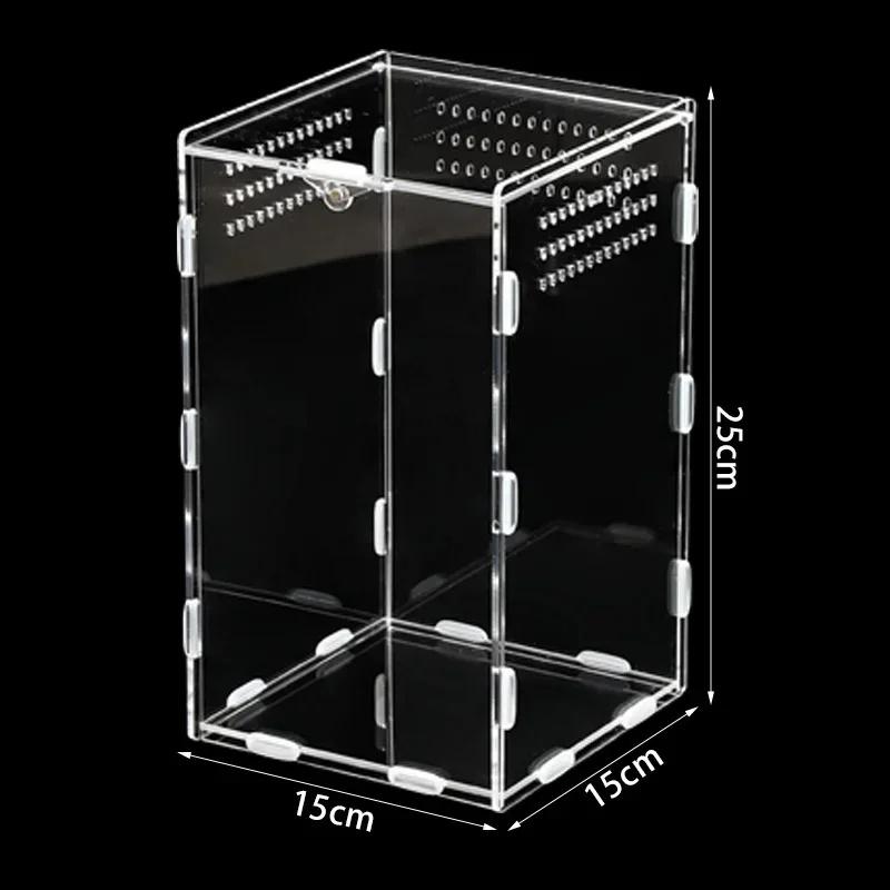Acrylic Transparent Terrarium Enclosure Assembly Kit For Insects Reptiles Pets Home Display For Hobbyists Kids Birthday Gift