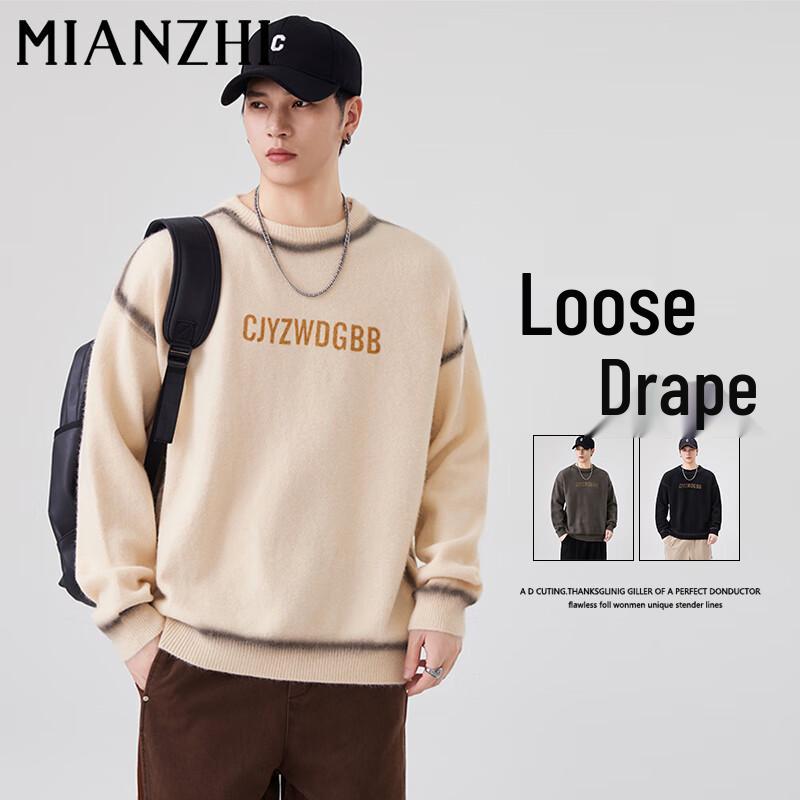 

Men s Autumn/Winter Round Neck Printed Loose-fit Sweater 2XL