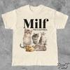 MILF- Man I Love Felines Cottagecore Cats Shirt, Cat Lover Shirt, Cat Person Gift, Gift for Mom, Funny Mom Tshirt, MILF Funny Kitten Shirt