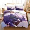 New Murasaki Shion Bedding Set Single Twin Full Queen King Size Bed Set Adult Kid Bedroom Duvet Cover Sets Anime Kawaii Girl Bed