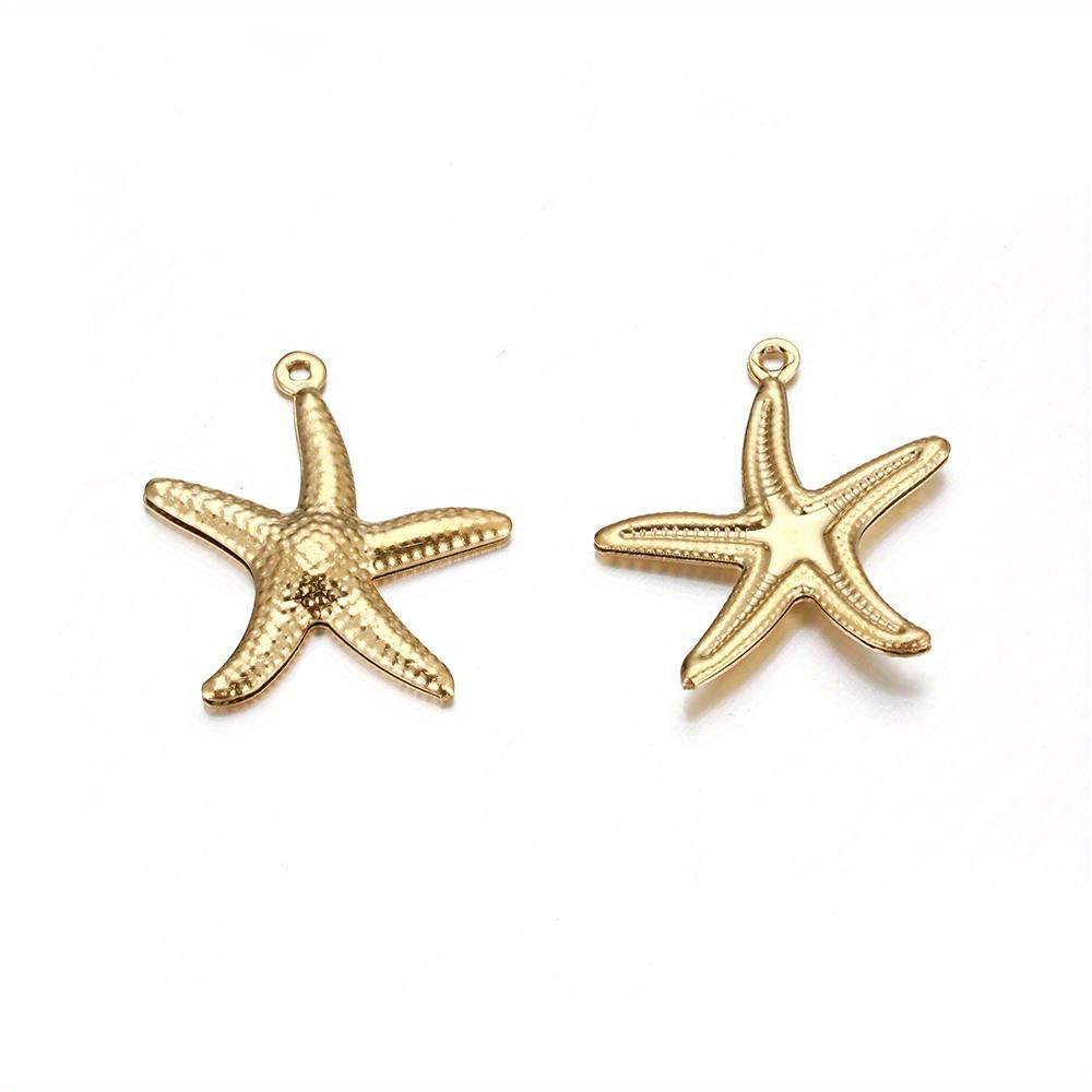 2pcs Stainless Steel Ocean Animals Pendant Whales Seahorses Conch Shells Marine Bracelets Earrings Charm for Jewelry Making Gift
