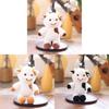 Adorable Miniature Cow Plush Toy With Short Pile Fabric For Bag Decor And Gifts