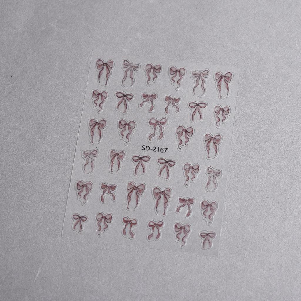 Weiße 3D Ballett Schuhe & Schleifen Nagelsticker - Dünne und Haltbare DIY Nagelaufkleber