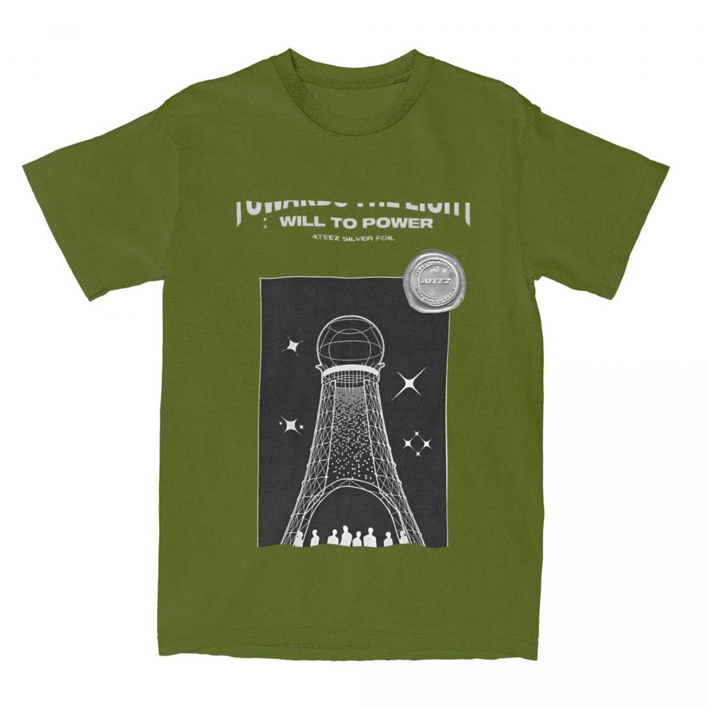 Korean Kpop 2025 Ateez World Tour Towards The Light: Will To Power T Shirts Short-Sleeve Classic Tops Cotton Oversize Top Tees
