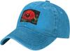 Cappellino da Baseball in Denim Lavato con Stampa di Papaveri Rossi Cappello Casual Regolabile in Cotone per Uomo Donna