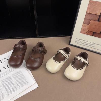 2026 Frühling Modische Leder Quadratische Zehen Prinzessinnen Schuhe für Mädchen - Rutschfest, Koreanischer Stil