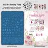 New Style Cross-Border Nail Art Stamping Template: Floral, Lace & Plaid Designs