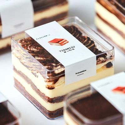 Snack-Keks-Aufbewahrungsboxen Tiramisu-Verpackungsboxen Transparente PP-Bäckereiboxen Für Weihnachten Hochzeitsparty Geschenkbox Mit Deckel