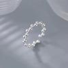 925 Silver Bean Design Open Ring - Women's Luxury Plain Index/Pinky Ring